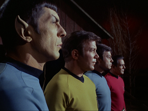 Spock, Kirk, McCoy, Scotty